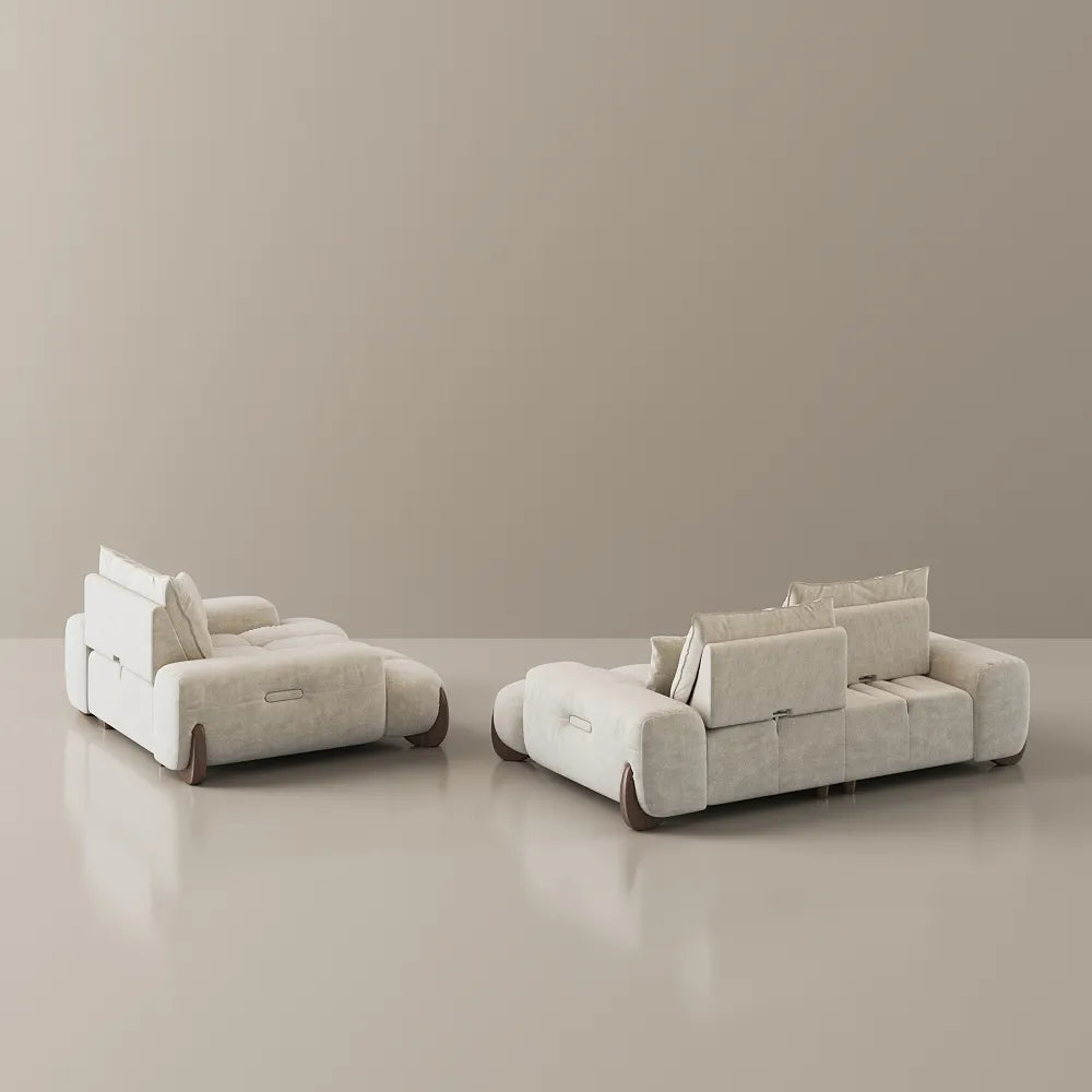 Arlo - Reversible Desktop Storage Ottoman and Mid-Century Sofa Set
