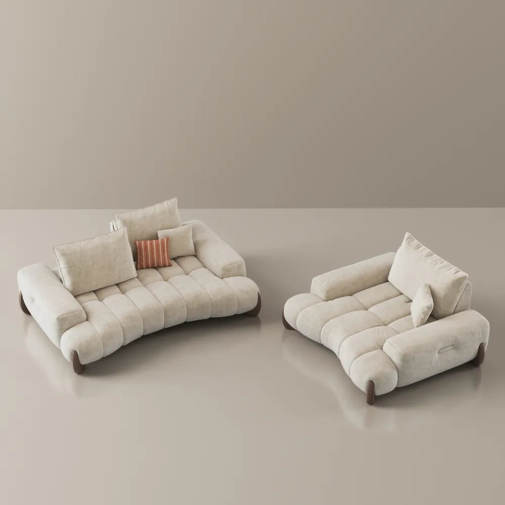 Arlo - Reversible Desktop Storage Ottoman and Mid-Century Sofa Set
