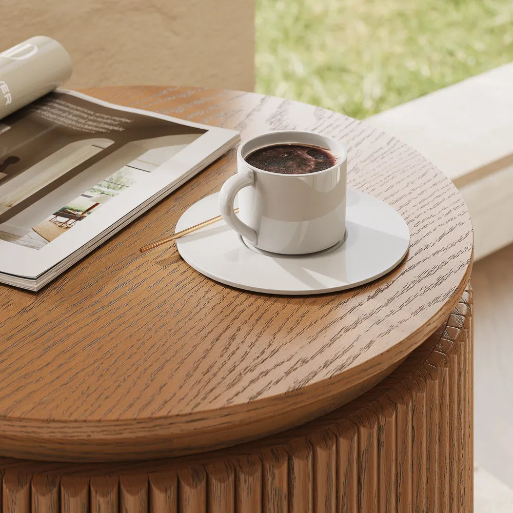 Silva-18" Mid-Century Modern Storage Side Table