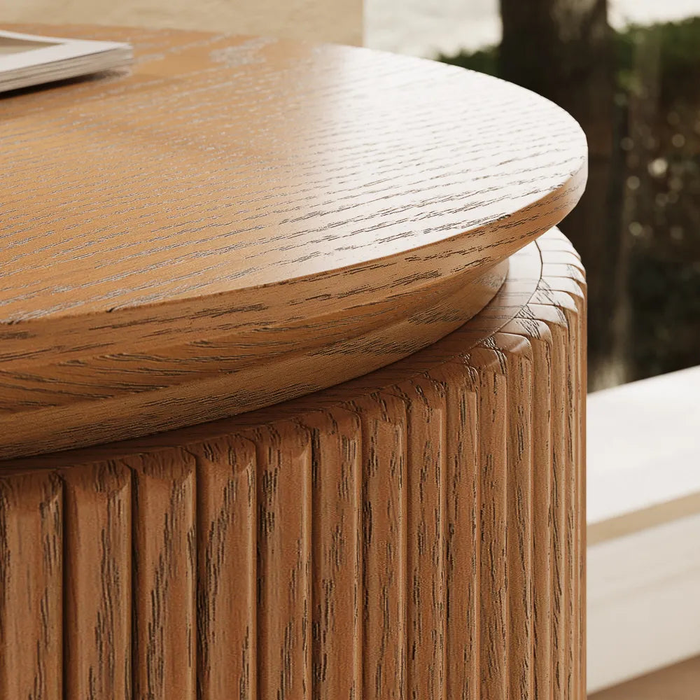 Silva-18" Mid-Century Modern Storage Side Table