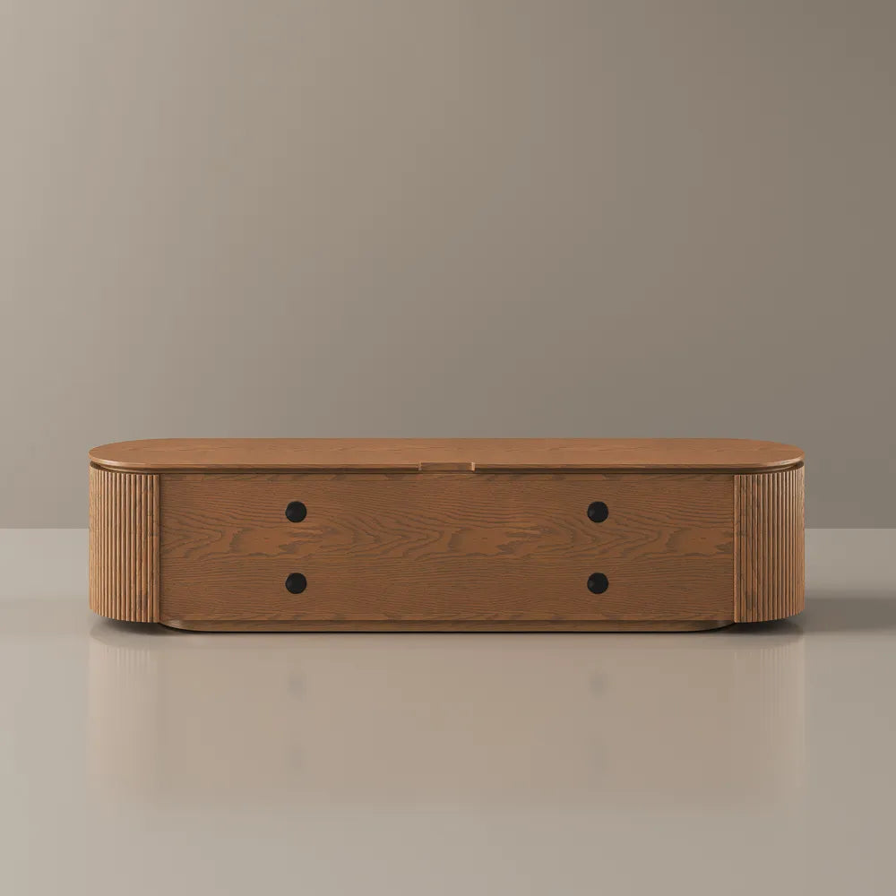 Silva-79" Mid-Century Modern Fluted TV Stand