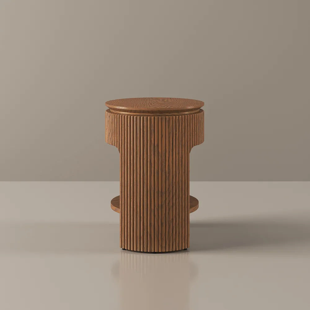 Silva-18" Mid-Century Modern Storage Side Table
