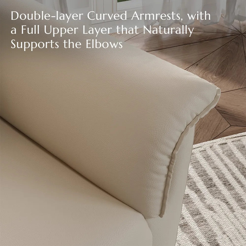Fauteuil inclinable ergonomique de 33,07 pouces avec dossier en similicuir 