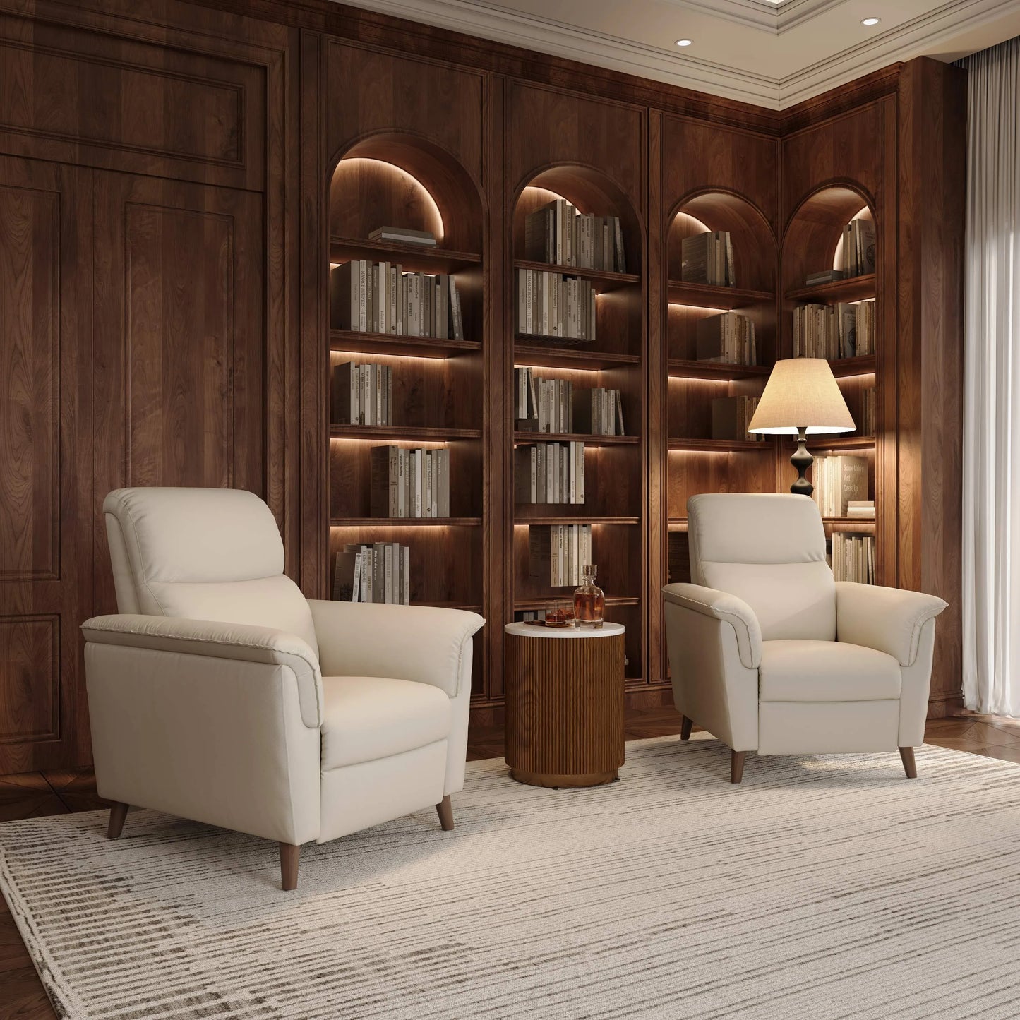 Fauteuil inclinable ergonomique de 33,07 pouces avec dossier en similicuir 