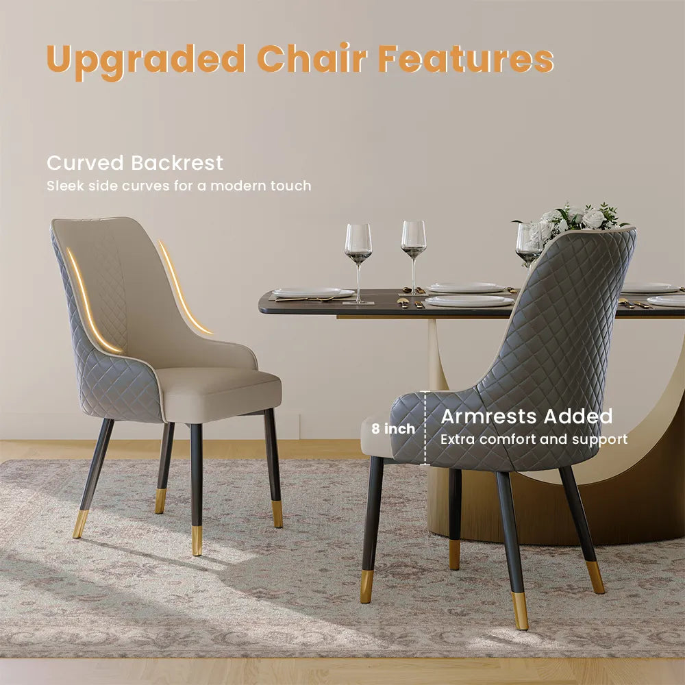 Modern Upholstered Dining Chairs Set of 2
