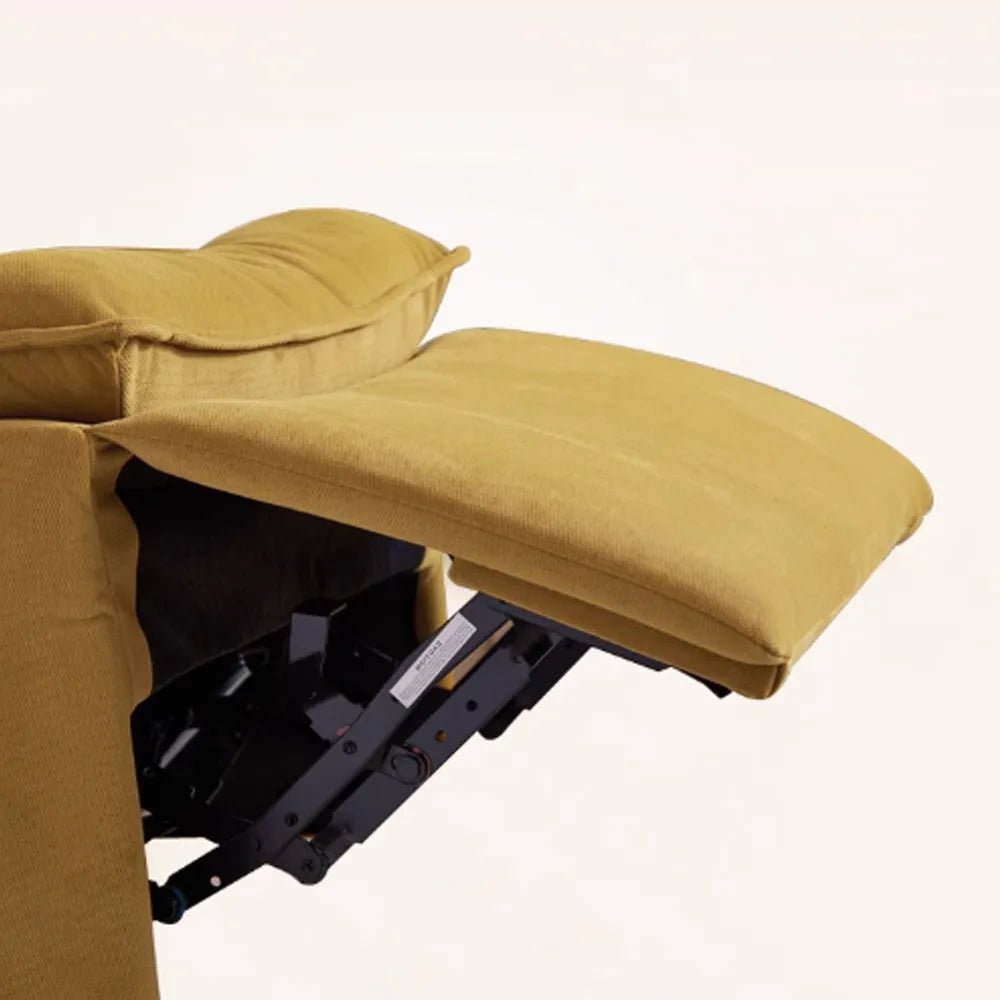 32.3''Modern Beige Armless Swivel Rocking Recliner – Manual Sofa Chair & Single Sofa