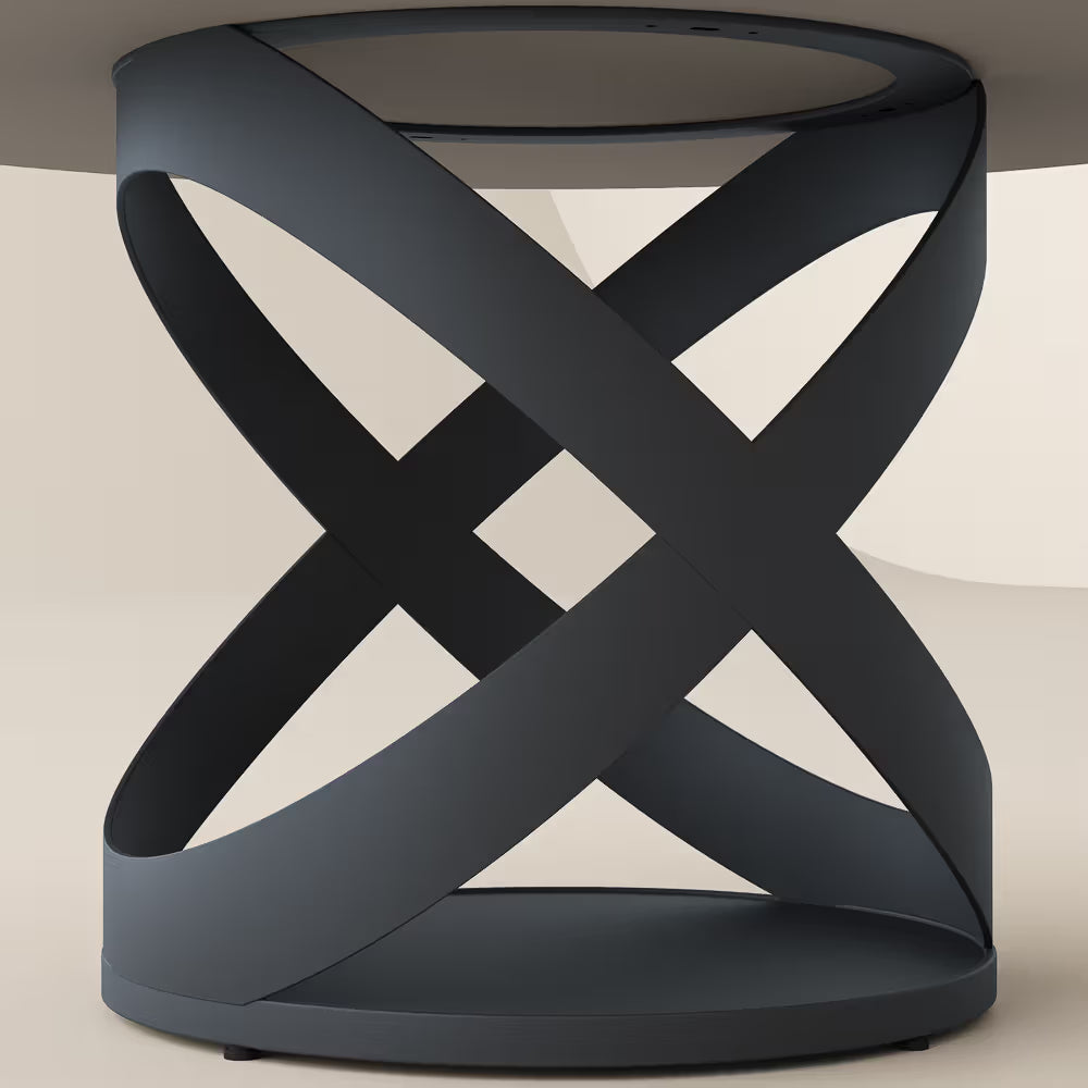 Maxwell-Round Tempered Glass Dining Table