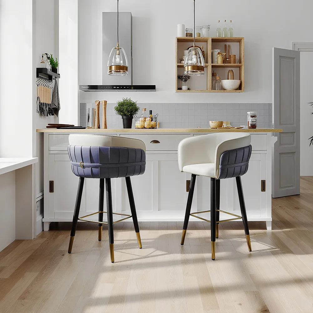 30'' Modern Upholstered Bar Stools Set of 2