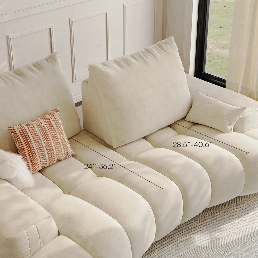 Arlo - 2-3 Seater Mid Century Deep Sofa with Adjustable Cushions