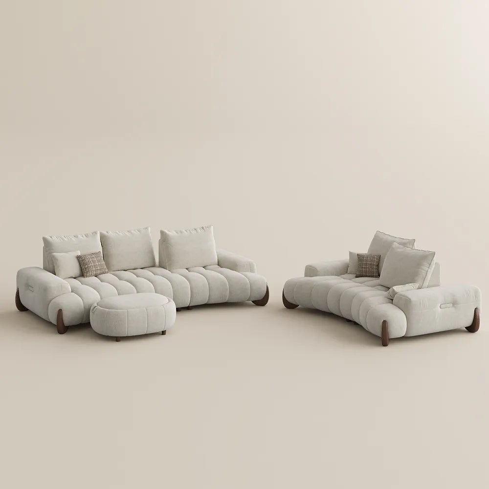 Arlo - Reversible Desktop Storage Ottoman and Mid-Century Sofa Set