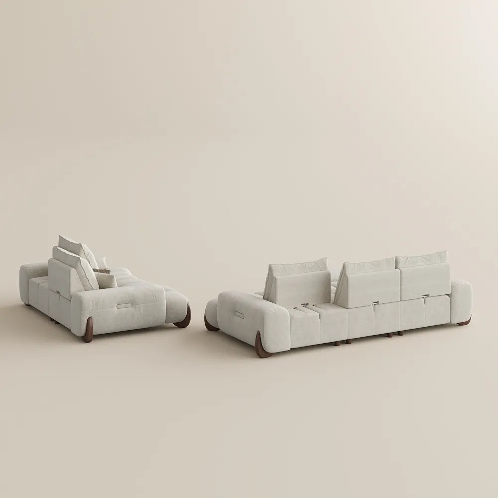 Arlo - Reversible Desktop Storage Ottoman and Mid-Century Sofa Set