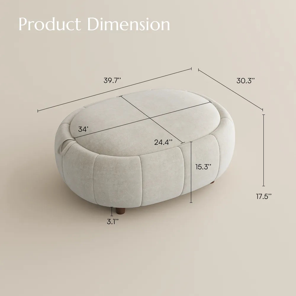 Arlo - Reversible Desktop Storage Ottoman and Mid-Century Sofa Set