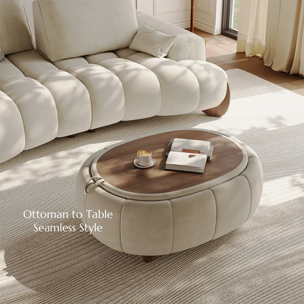 Arlo - Reversible Desktop Storage Ottoman and Mid-Century Sofa Set