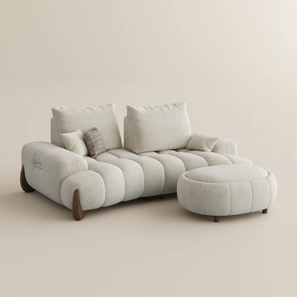 Arlo - Reversible Desktop Storage Ottoman and Mid-Century Sofa Set