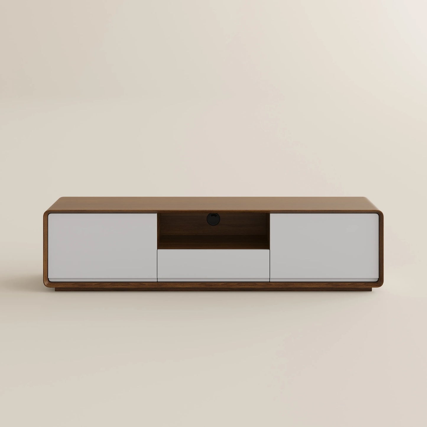 Modern Wood White TV Stand