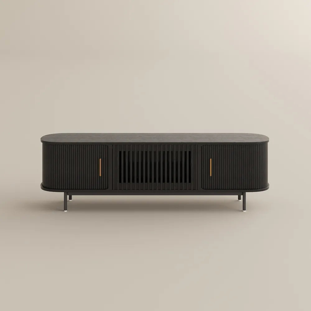 Eos-70.87"Mid-Century Modern Tambour Door TV Stand
