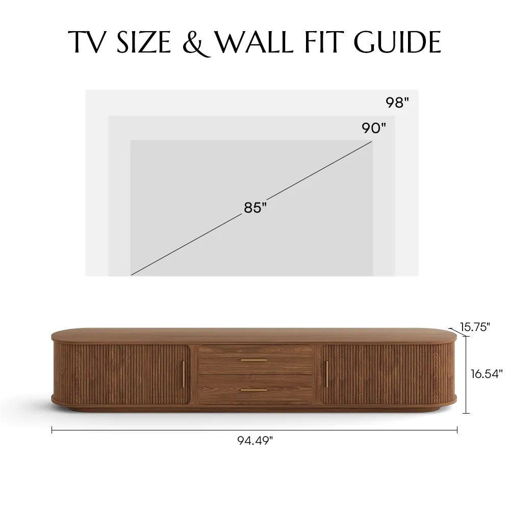 Eos-94.49"Mid-Century Modern TV Stand