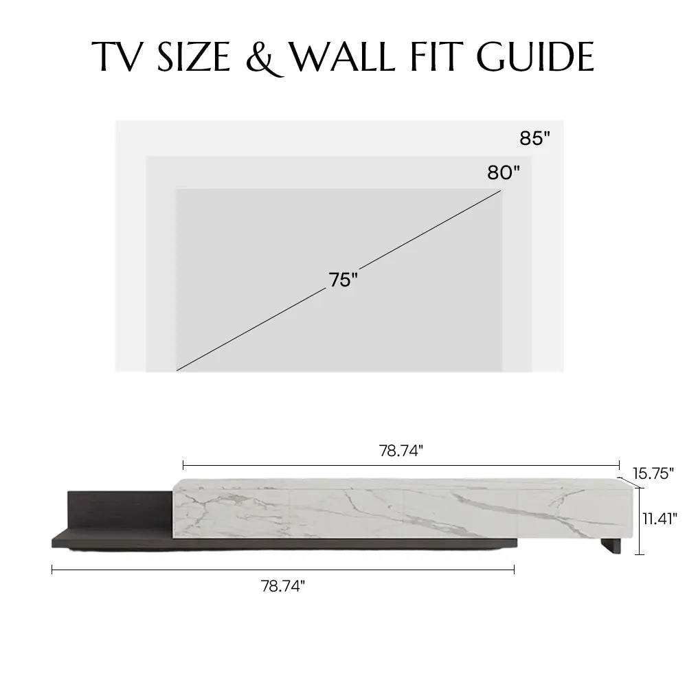 Modern Light Luxury Retractable TV Stand