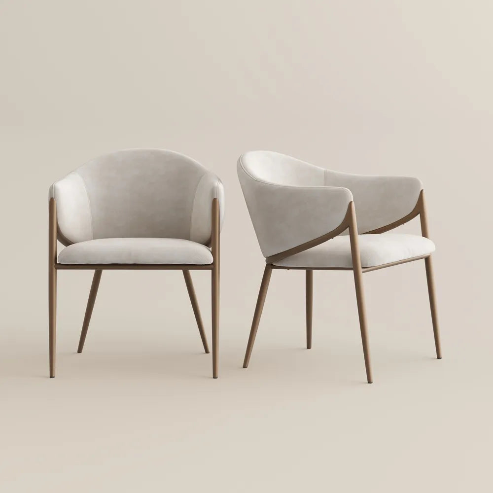 Alar-Mid-Century Modern Upholstered Dining Chairs Set of 2
