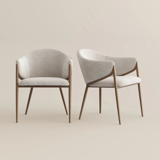 Alar-Mid-Century Modern Upholstered Dining Chairs Set of 2