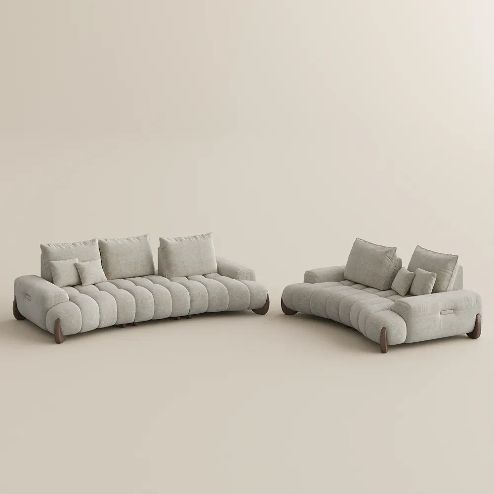 Arlo - Reversible Desktop Storage Ottoman and Mid-Century Sofa Set