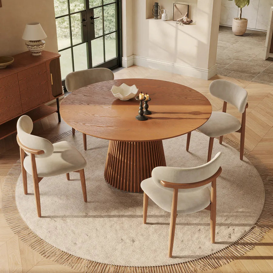 Silva-Round Wood Dining Table