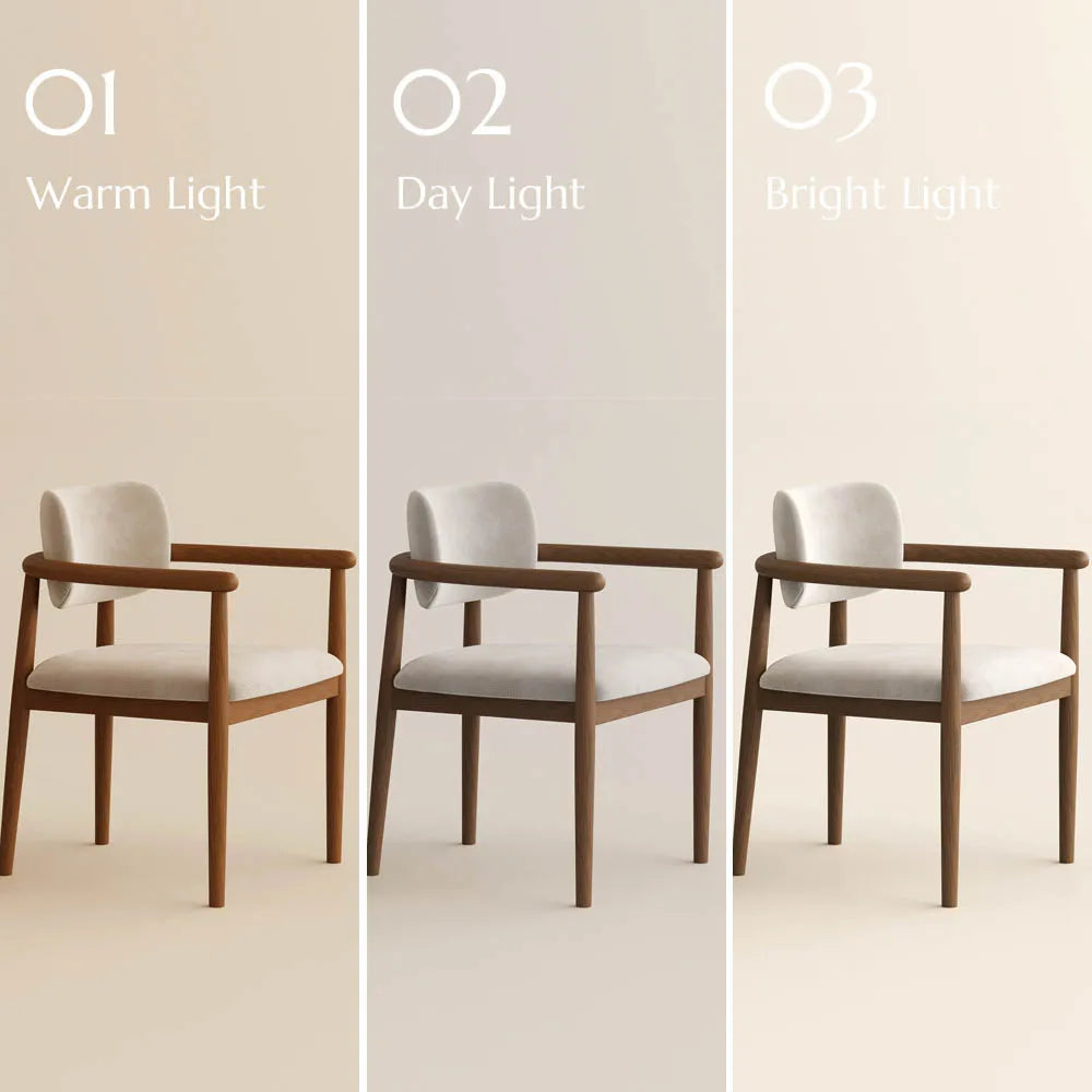 Mid-Century Modern Solid Wood Upholstered Dining Chair