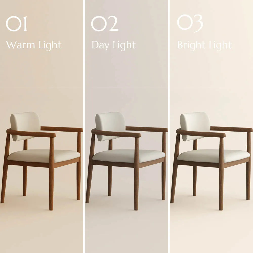 Mid-Century Modern Solid Wood Upholstered Dining Chair