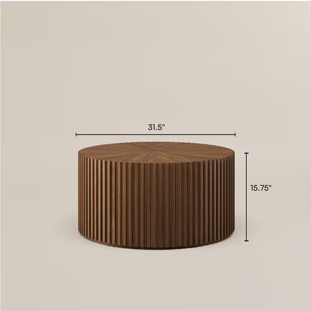 Silva-31.5" Fluted Round Coffee Table