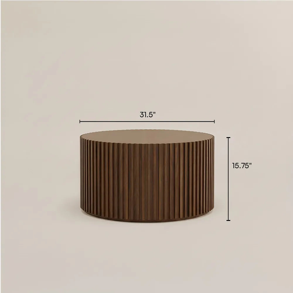 Silva-31.5" Fluted Round Coffee Table