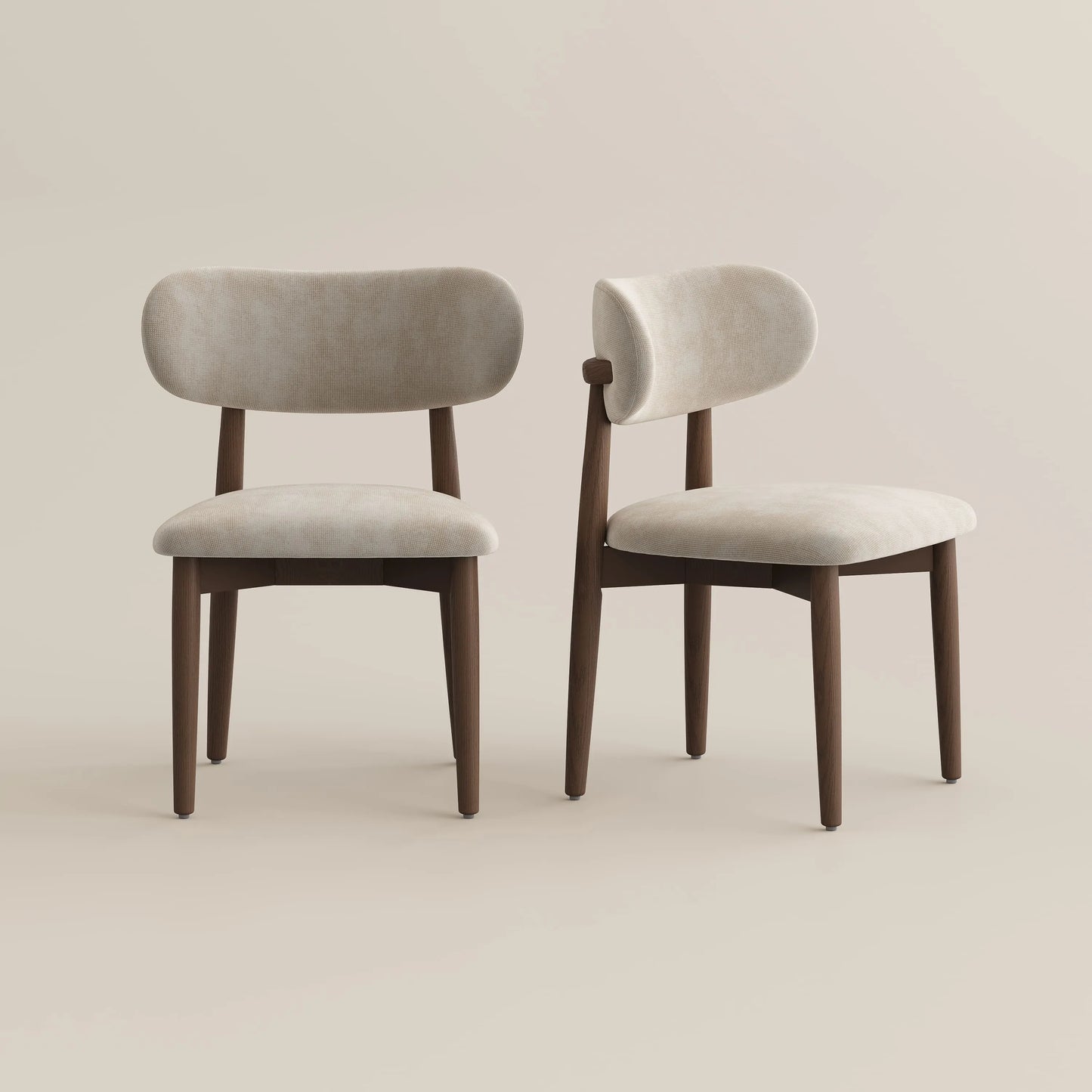 Lawson-Mid-Century Modern Wood Dining Chairs Set of 2