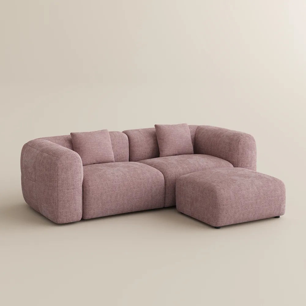 Conto-Minimalist Vintage Chenille Lounge Sofa