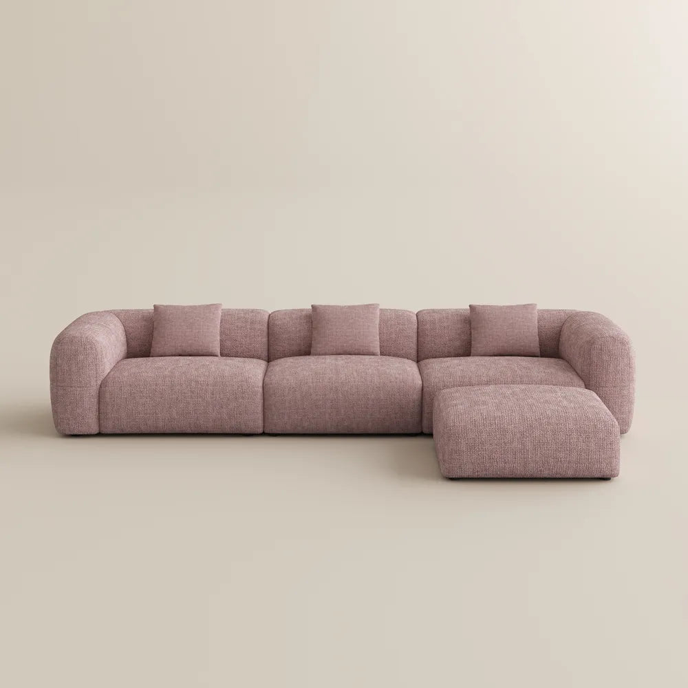 Conto-Minimalist Vintage Chenille Lounge Sofa