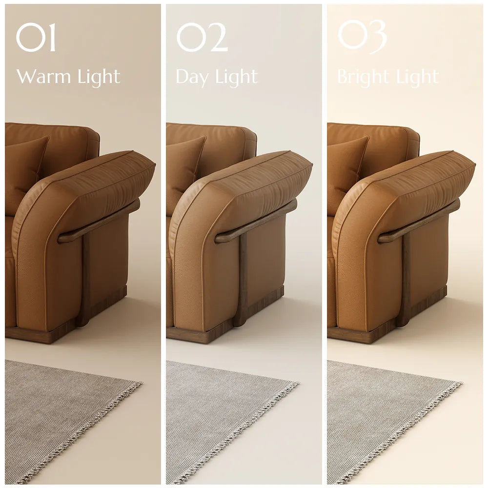 Genuine Leather Modular Sofa with Solid Wood Frame
