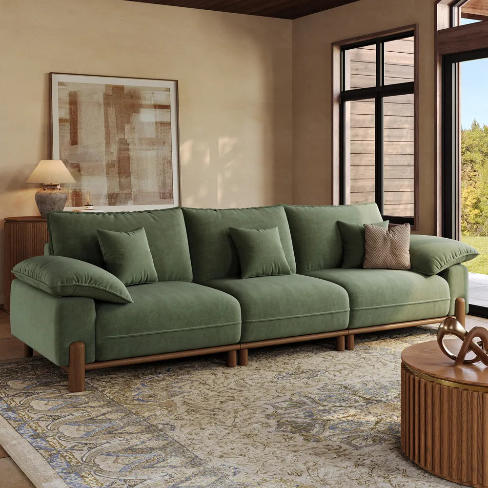 Atticus Mid-Century Small Space Sofa - 2-3 Seats, with Pet-Friendly Fabric