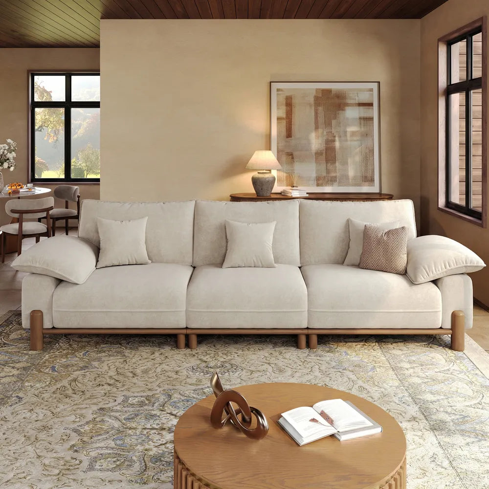 Atticus Mid-Century Small Space Sofa - 2-3 Seats, with Pet-Friendly Fabric