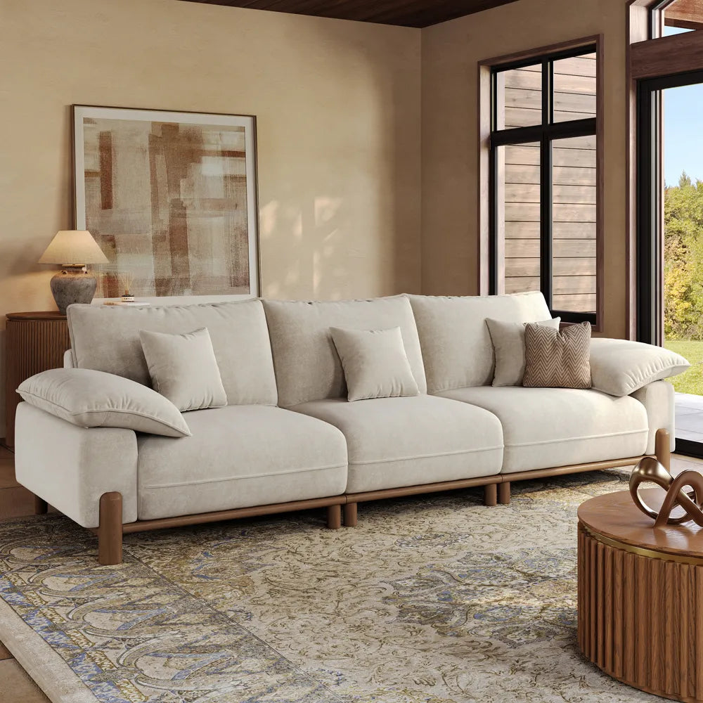 Atticus Mid-Century Small Space Sofa - 2-3 Seats, with Pet-Friendly Fabric