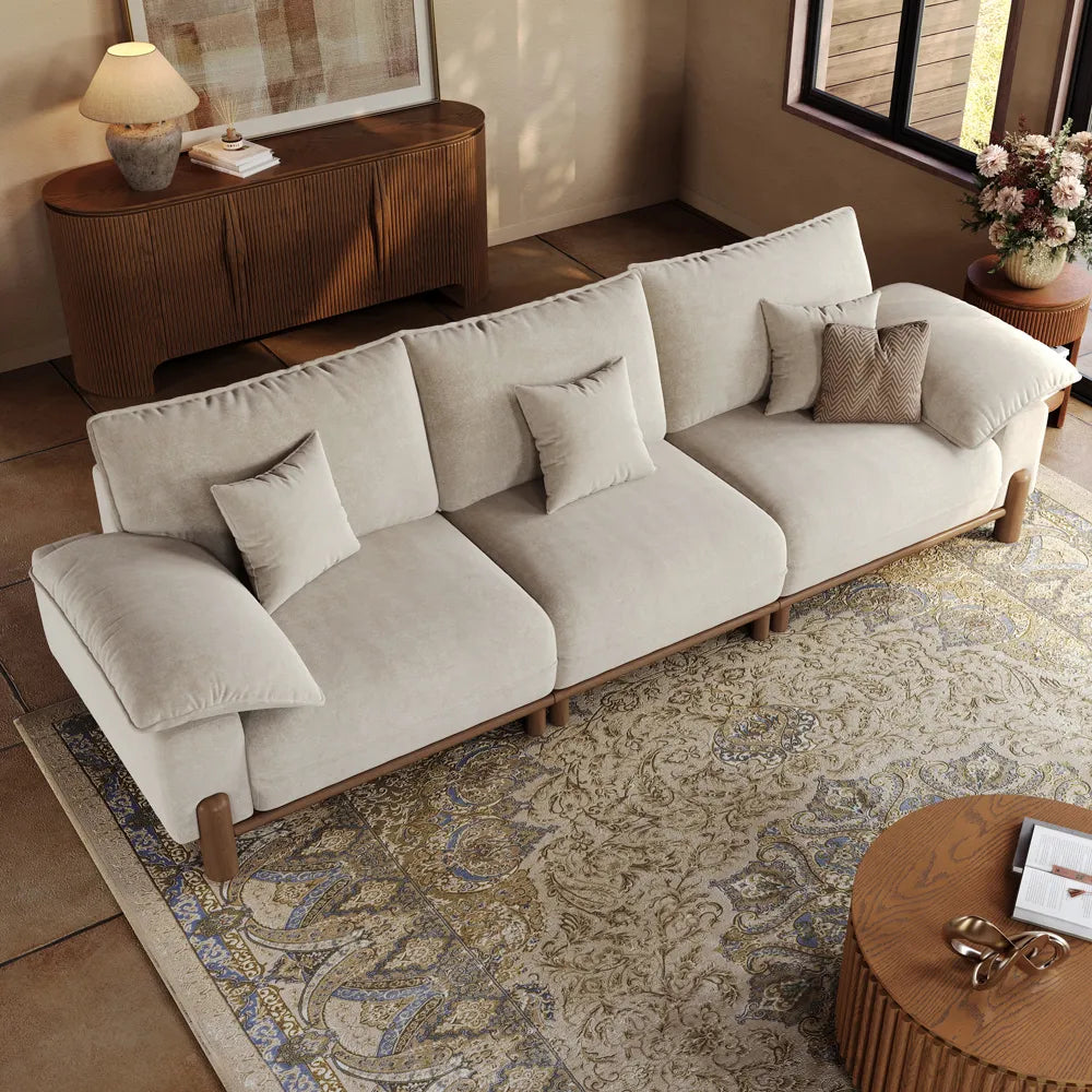 Atticus Mid-Century Small Space Sofa - 2-3 Seats, with Pet-Friendly Fabric