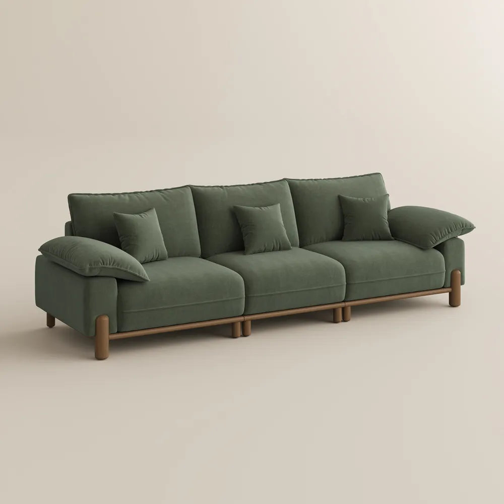 Atticus Mid-Century Small Space Sofa - 2-3 Seats, with Pet-Friendly Fabric