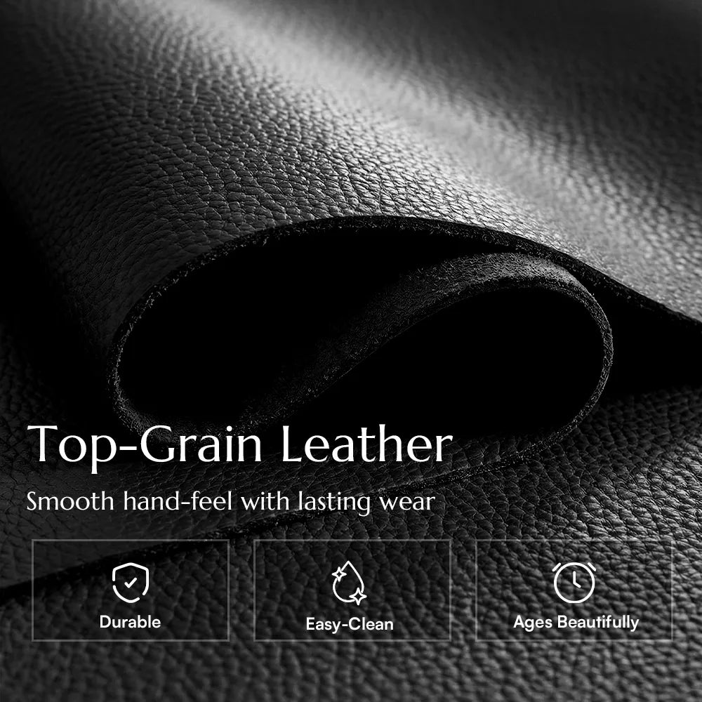 Genuine Leather Modular Sofa with Solid Wood Frame