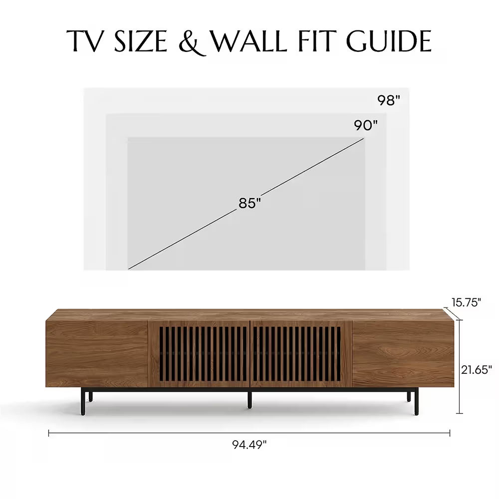 94in  VISION-Modern Wood TV Stand