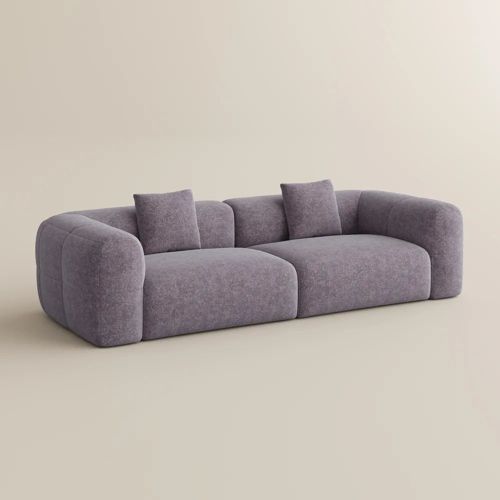 Conto-Minimalist Vintage Chenille Lounge Sofa