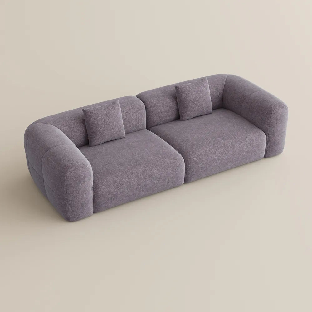 Conto-Minimalist Vintage Chenille Lounge Sofa