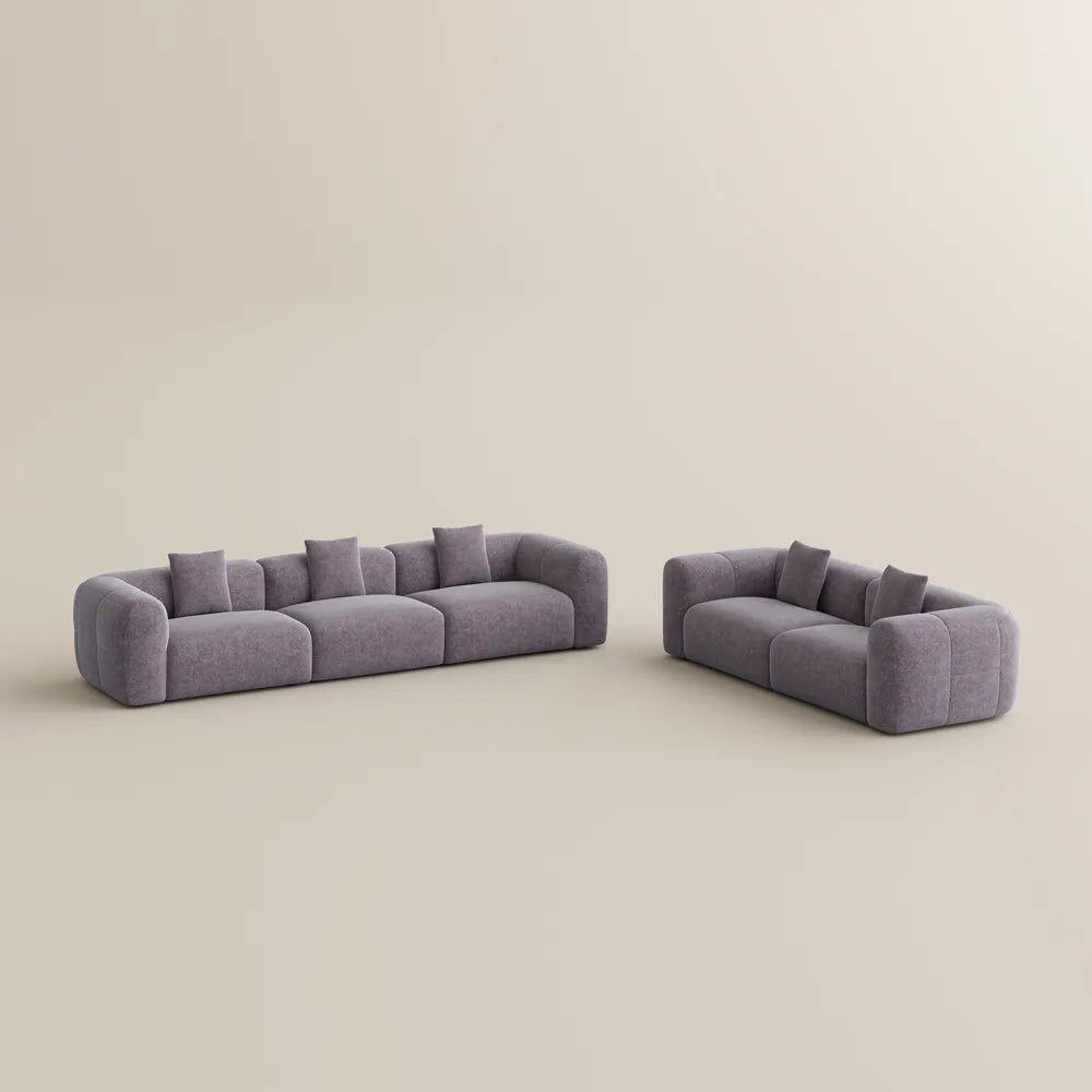 Simple Puce sofa chenille casual sofa set