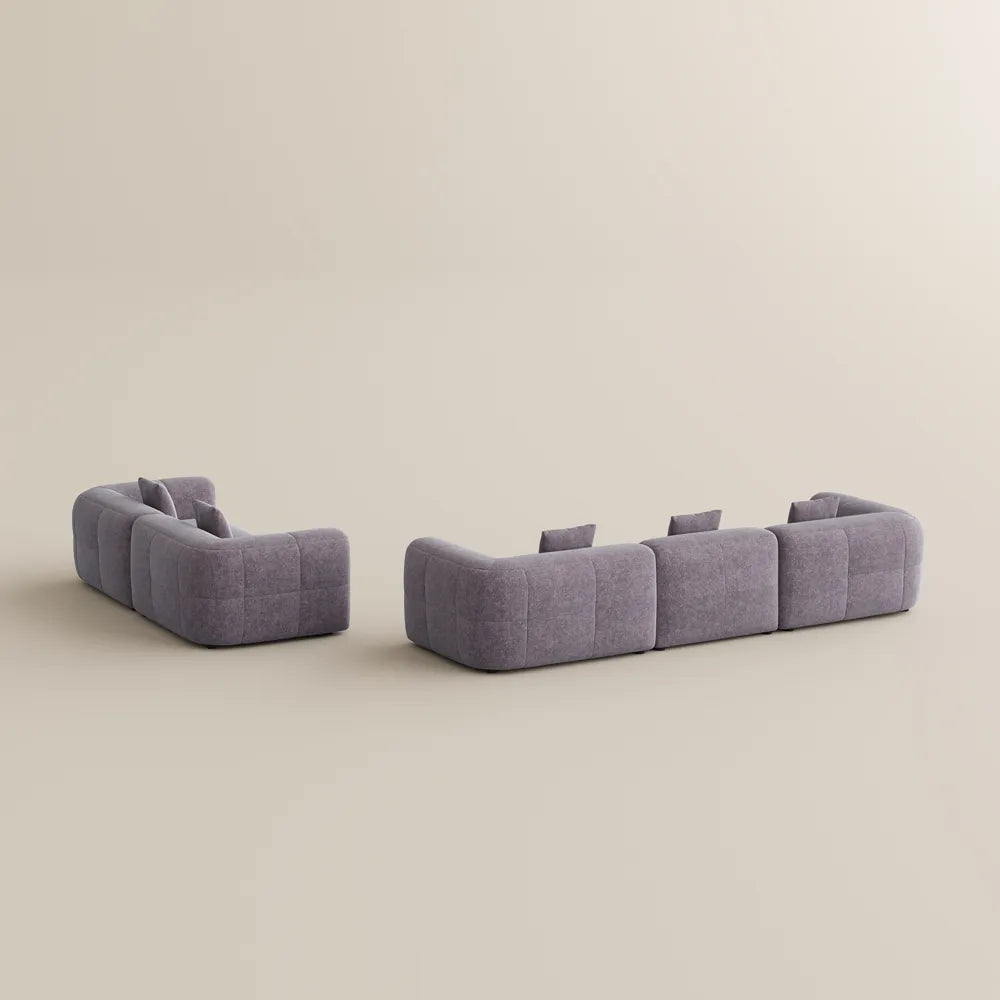 Simple Puce sofa chenille casual sofa set