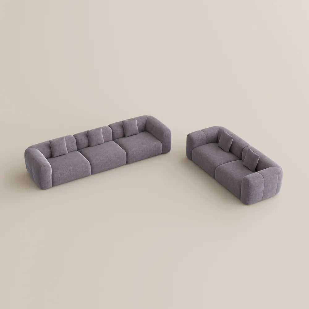 Simple Puce sofa chenille casual sofa set
