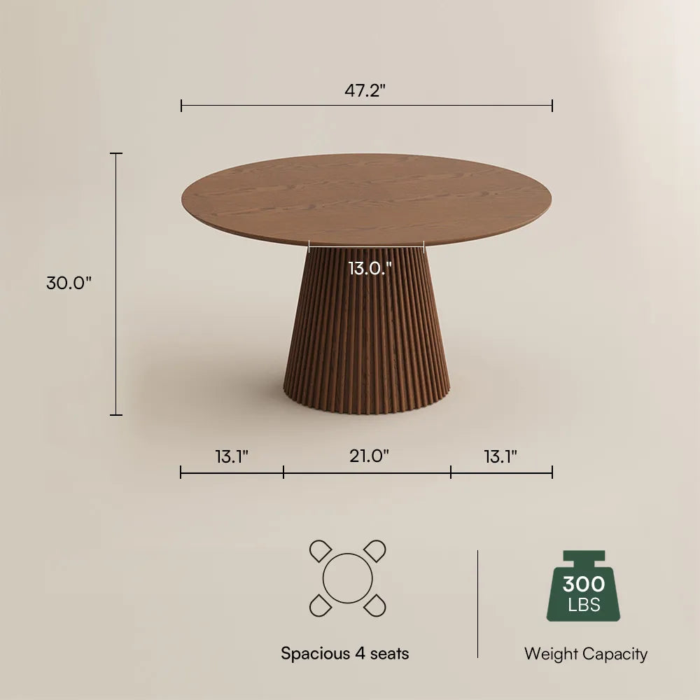 Silva-Round Wood Dining Table