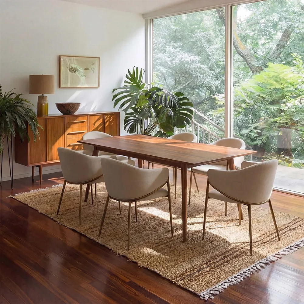 Alar-Mid-Century Modern Upholstered Dining Chairs Set of 2