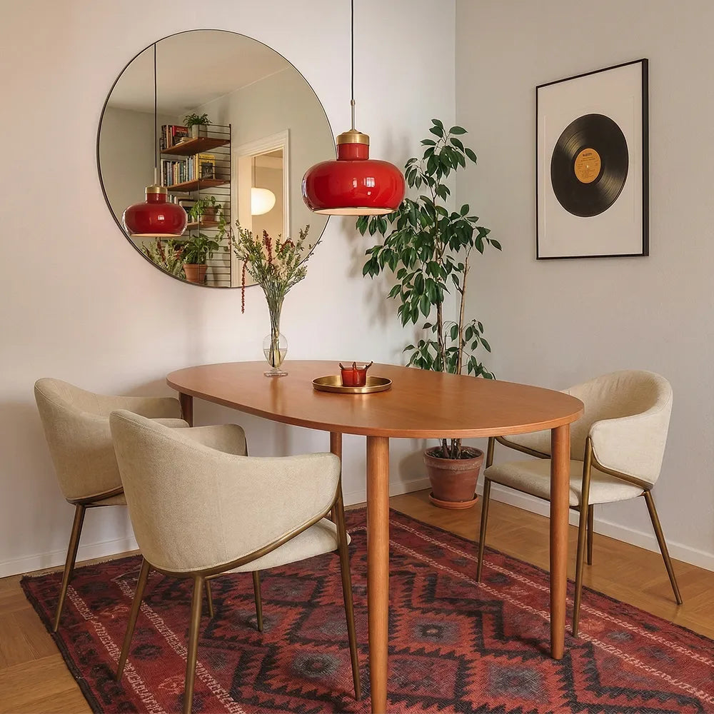 Alar-Mid-Century Modern Upholstered Dining Chairs Set of 2