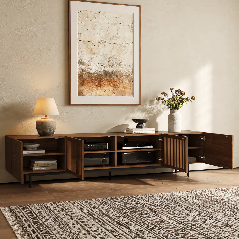 94in  VISION-Modern Wood TV Stand